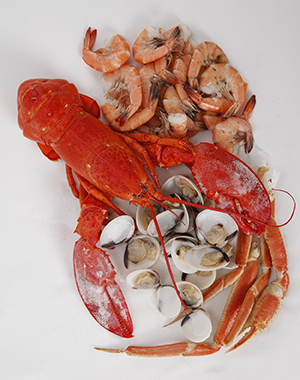 Alimentos que contienen mariscos.